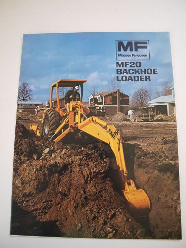 Massey-Ferguson MF 20 Tractor Loader Backhoe Color Brochure Original &#039;73 MINT