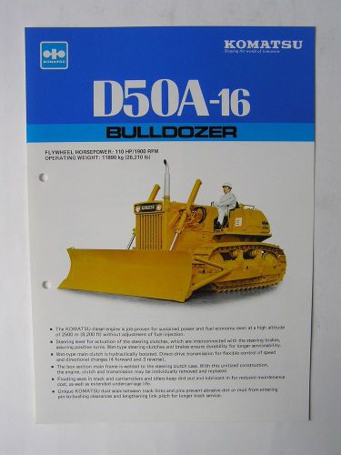 KOMATSU D50A-16 Bulldozer Brochure Japan