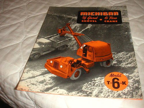 1940&#039;s michigan model t-6-k crane &amp; shovel sales brochure for sale