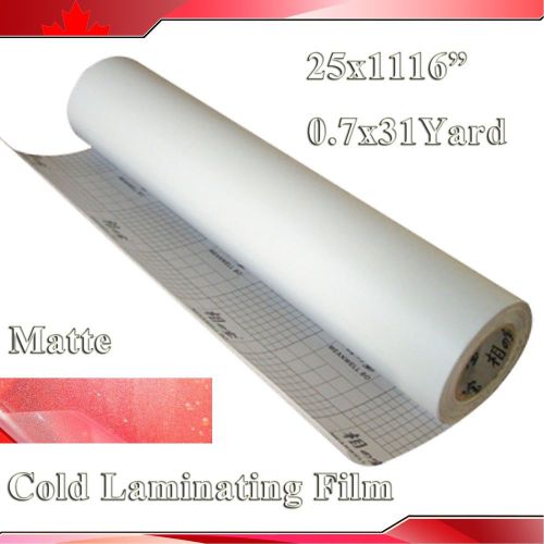 1116x25&#034; (0.7x31yard) 3mil matte frosted vinyl cold laminating film laminator for sale