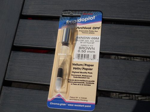 Brown 0.50mm Plotter pen Koh-I-Noor Rapidoplot 64NDW-09M W Style Calcomp