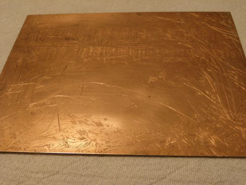 Copper printers plate, winterey river scene, signed Marcelline Nowicki