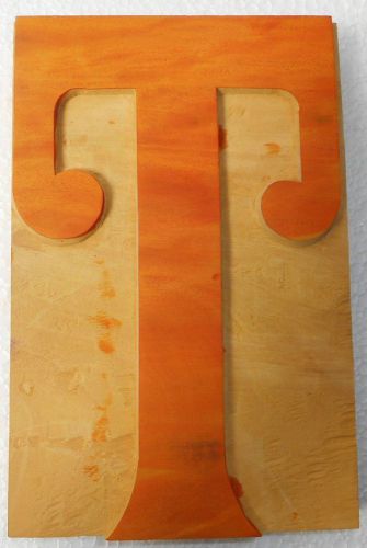 Letterpress Letter &#034;T&#034; Wood Type Printers Block Typography Collection.B889