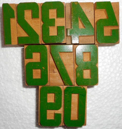 &#039;1To10&#039; Letterpress Wood Type Used Hand Crafted Made In India B1004