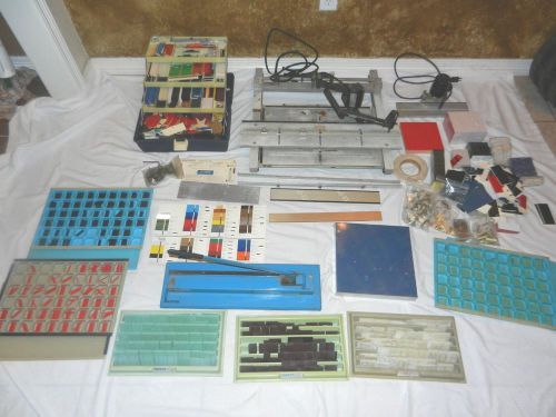 Scott SM-300 Signgraver Engraving Machine Material and Letter Fonts And Parts