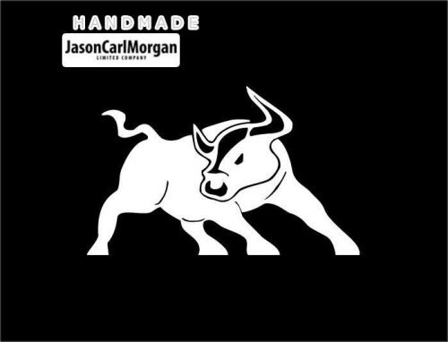 JCM® Iron On Applique Decal, Bull White