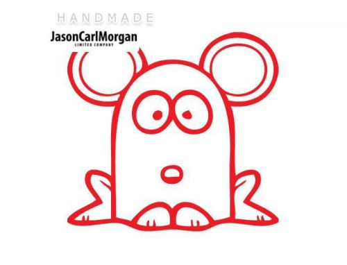 JCM® Iron On Applique Decal, Mouse Red