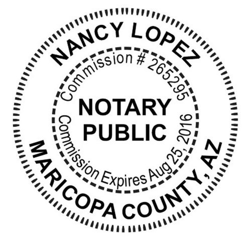 For arizona new round self-inking notary seal rubber stamp for sale