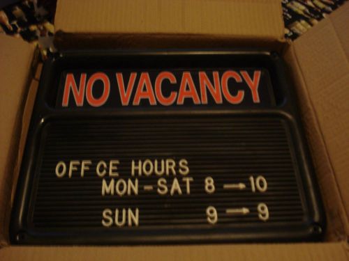 NEW NO VACANCY AND CLOSE  SIGN WITH INTERCHANGEABL LETTERS AND NUMBERS BUY IT!!