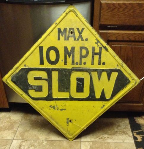 Max 10 MPH Slow Cast Iron Sign