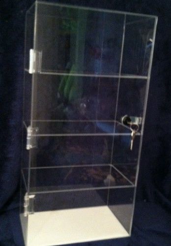 Acrylic display case countertop 10x 6 x 20 *** different shelf spacing  avail ** for sale