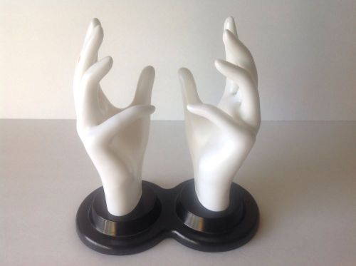 Vintage E&amp;B Giftware Model Double Mannequin Hands Display Jewelry Hand Pair