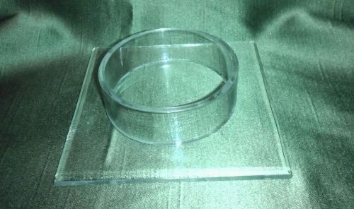 Acrylic Cannon Ball Round Shot 3&#034; beveled CS US Shell Display Stand