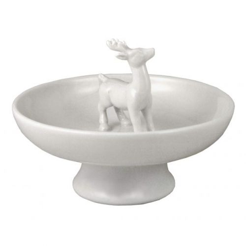 MODERN WHITE STAG DEER JEWELRY HOLDER BOWL