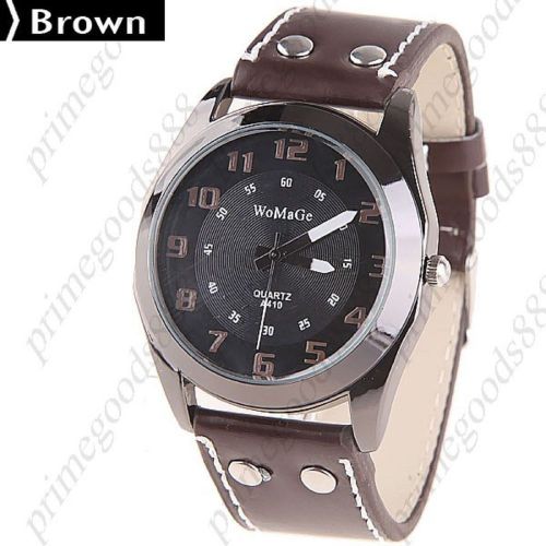 Synthetic Leather Quartz Wrist Wristwatch Free Shipping Women&#039;s Brown
