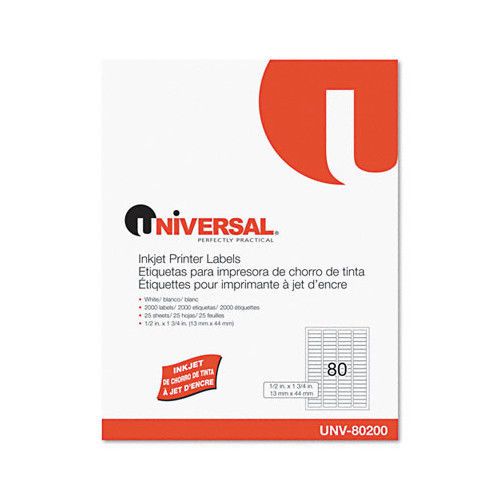 Universal® Inkjet Printer Labels, 2000/Pack