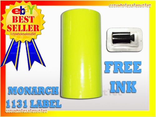 FLUORESCENT YELLOW LABEL FOR MONARCH 1131 PRICING GUN 1 SLEEVE=8ROLLS