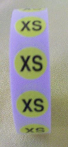 Store display fixture 1000 new round adhesive labels 1/2&#034; diameter size xs yello for sale