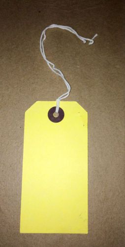 1000 #4 Yellow Hanging Tags STRUNG