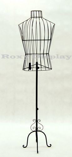 Male metal wire body form with antique metal base #ty-xy140079b for sale