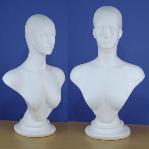 Brand New 26&#034; White Female Mannequin Head &amp; Bust 104W 