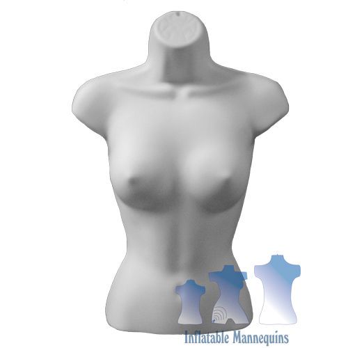 Female Torso - Hard Plastic, White