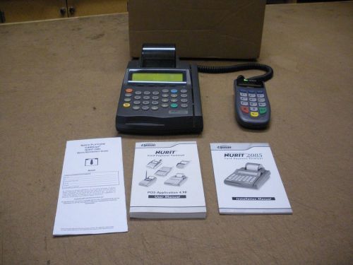 VeriFone Nurit 2085 Credit Debit Card Terminal W/ Pinpad and Power Supply