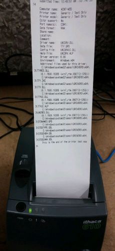 Ithaca 610 Point of Sale receipt Thermal serial POS Printer WORKS!