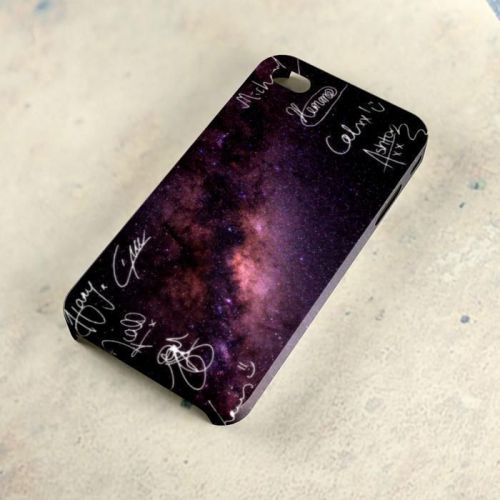 One Direction 5SOS Nebula Header A29 3D iPhone 4/5/6 Samsung Galaxy S3/S4/S5