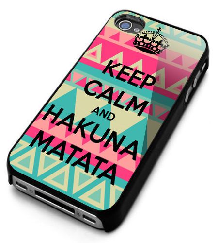 Keep Calm and Hakuna Matata Logo iPhone 5c 5s 5 4 4s 6 6plus Case