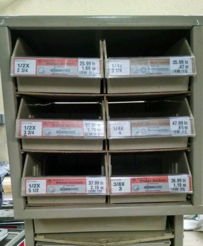 Hardware parts fasteners tool retail 6 bin storage cabinet drawer organizer for sale