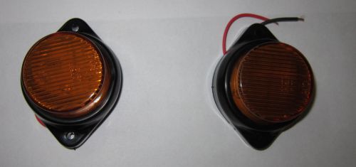2 x 12V Amber LED Marker Light Lamp Side Rear Tail Outline Indicator Trailer