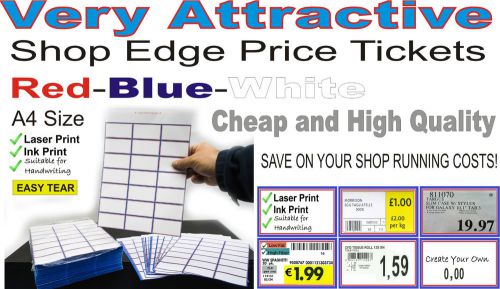 1000+ SHOP PRICE EDGE TICKETS SHELF Labels Display Shelving POS A4 Printable