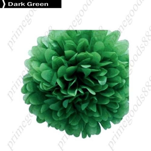 13 c DIY Colored Paper Ball flower Wedding Bouquet New Home Holiday Dark Green