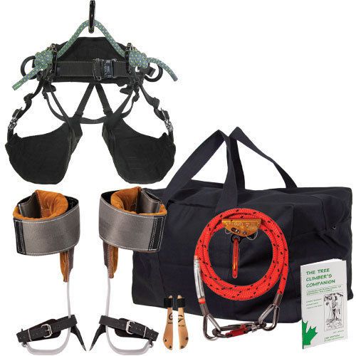 Tree Climbers Premium Climbing Kit,Titanium Spurs,Onyx Harness &amp; More 26&#034;-37&#034;