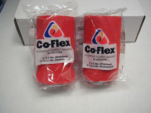 Co-Flex Bandages  - 4 inch X 5 yards - ( 2 ) Red
