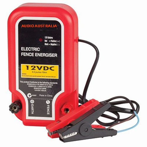 ELECTRIC FENCE ENERGISER 10 KLM 12V DC FOR LIVESTOCK AND FARM 0.6 JOULES **NEW**