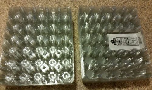 12 (30 count) chicken egg clear plastic carton flats w/ tops used once cleaned