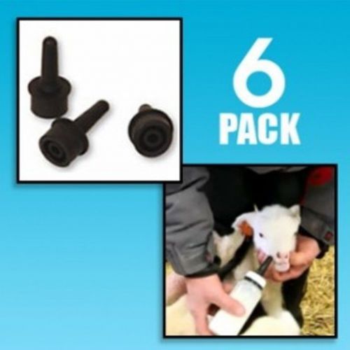 Udderly EZ Black Lamb Lambar Teats Bucket Pails Kid Sheep Goat 6 Count