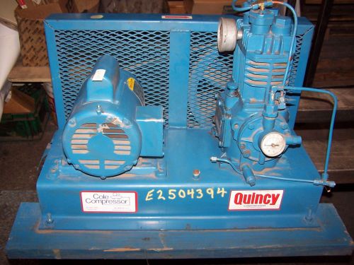 Rebuilt quincy 2.5 x 2&#034; air compressor pump 1 hp 115/208-230 vac model 210 for sale