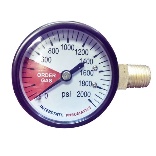 Co2 pressure gauge 1/4 inch 2000 psi (right side mount) - g2042-2000c for sale