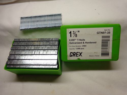 Grex GTN97-35 T-Nail 1-3/8&#034; x .097 Hardened Galvanized (Qty-1000)