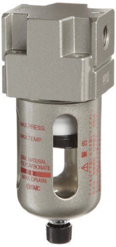 Smc af30-03 compressed air filter  removes particulate  polycarbonate bowl with for sale