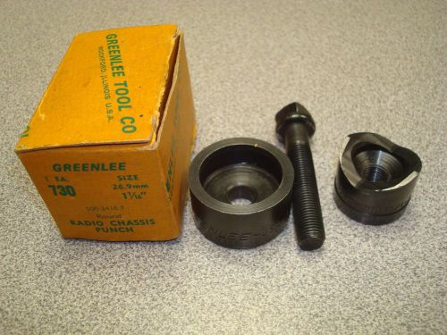GREENLEE 730 ROUND RADIO CHASSIS PUNCH 1-1/16&#034; WITH BOX
