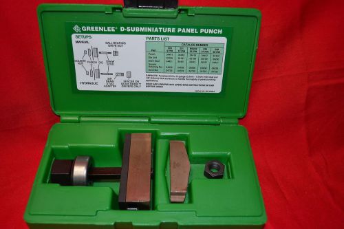 Greenlee 234 Electronic Connector Panel Punch 37 Pin D-Subminiature in Case EXC