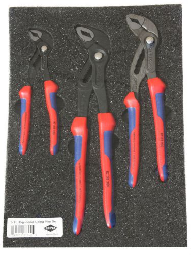Knipex 3 pc. cobra water pump pliers set kn 00 80 05 us / kn008005us for sale
