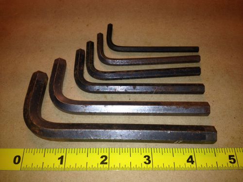 LOT OF 6 Different UNBRAKO 3/8&#034;-5/32&#034;  ALLEN WRENCHES, MADE IN USA