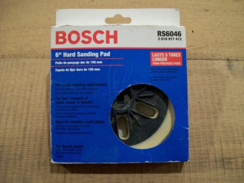 BOSCH RS6046 6&#034; HARD BACKING PAD NEW/UNUSED