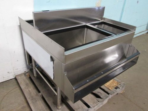 Commercial under counter bartender service station w/8 lines cold plate ice bin for sale