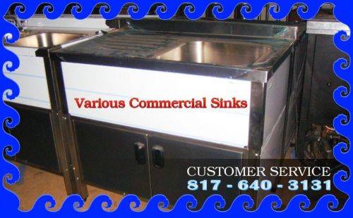 Various Commercial Sinks (1,2,3 Compartments NEW/used)